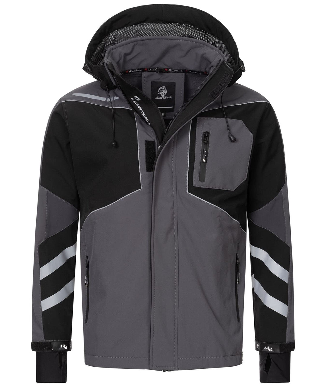 Rock Creek Herren Softshell Jacke Outdoor H-287 S Dunkelgrau, S Dunkelgrau