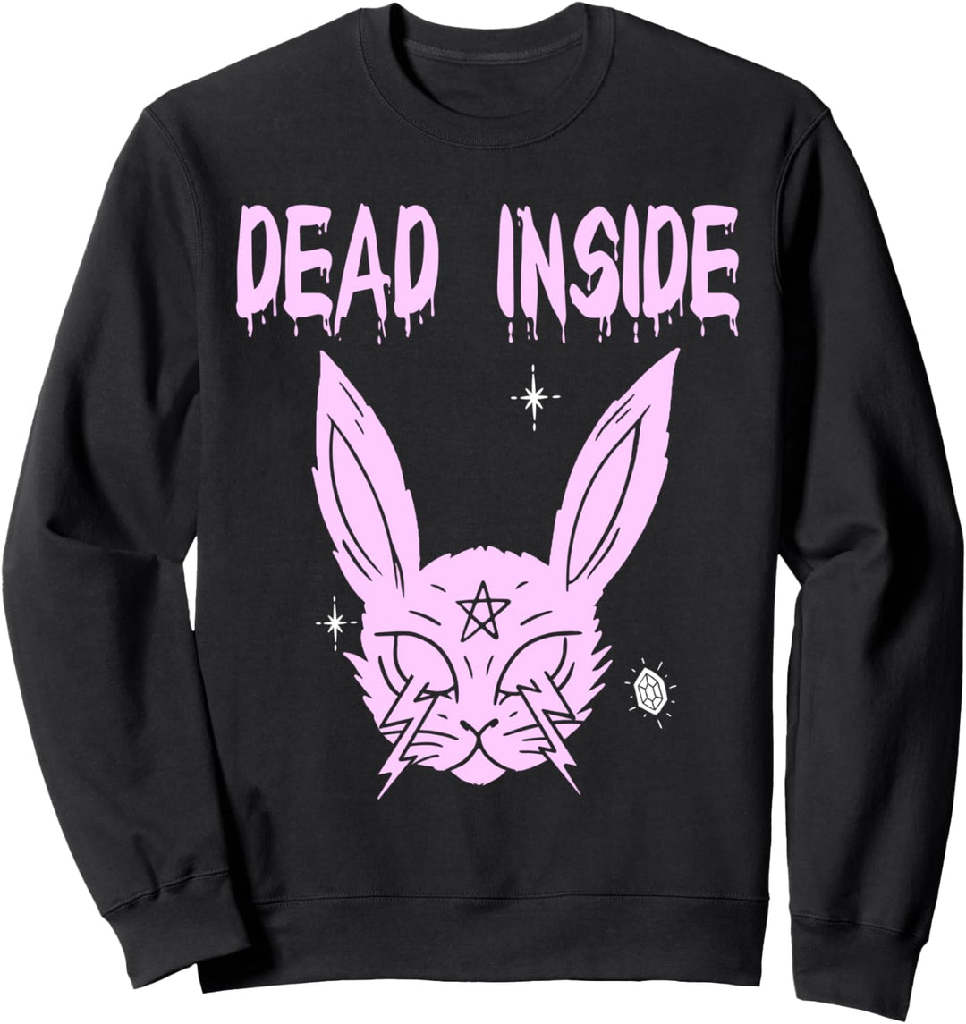 Cute Pastel Goth Bunny Rabbit Kawaii Dead Inside Sweatshirt