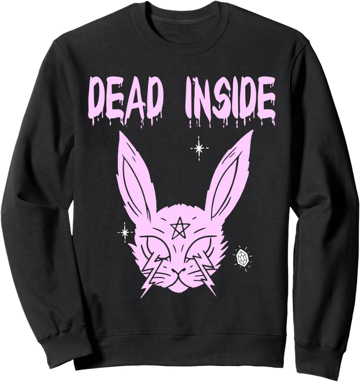 Cute Pastel Goth Bunny Rabbit Kawaii Dead Inside Sweatshirt
