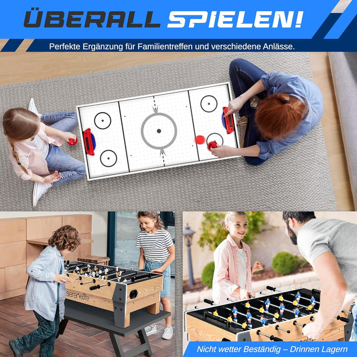 SereneLife 4-in-1/5-in-1 Multifunktionstisch – inkl. Billardtisch, Tischtennisplatte, Tischkicker, K
