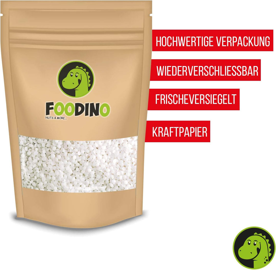 Foodino Bienenwachs Pastillen weiss ohne künstliche Aromen naturbelassen Bienenwachs Pastillen Weiss