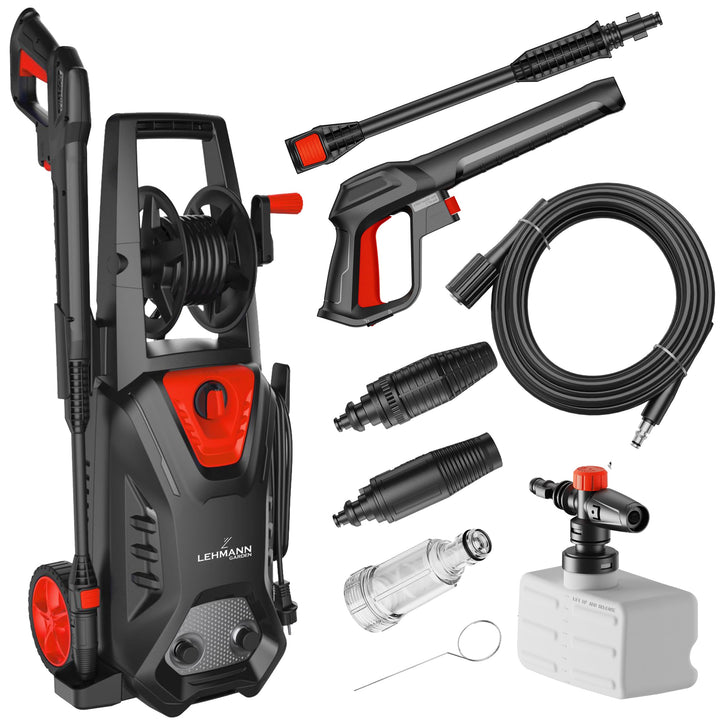 Hochdruckreiniger mit Aluminiumpumpe 220 bar | 450 l/h Fördermenge | 1800 W Leistung | 5m Hochdrucks