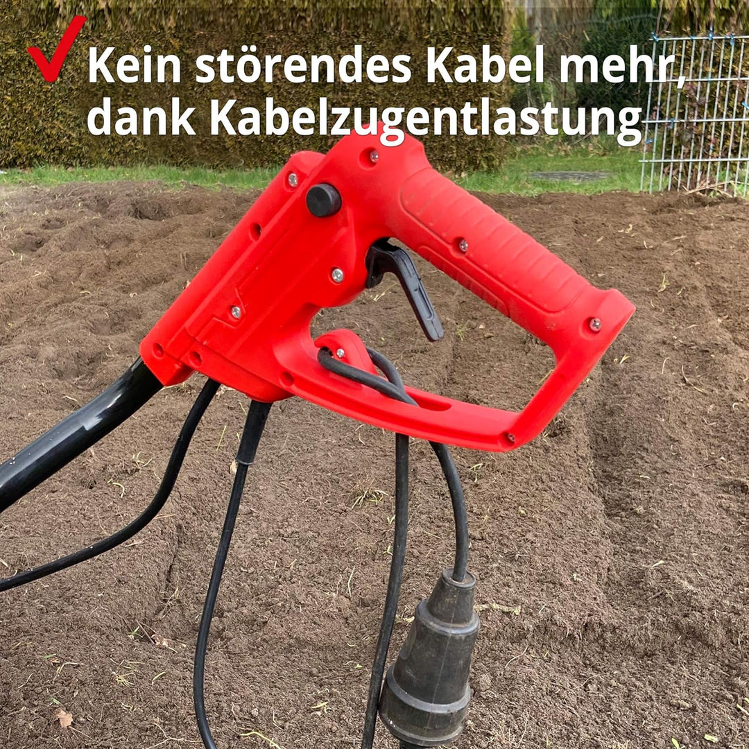 Elektro Bodenhacke (NEU) für effektive Bodenbearbeitung – 1500 Watt – 24 Messer – elektrische Garten
