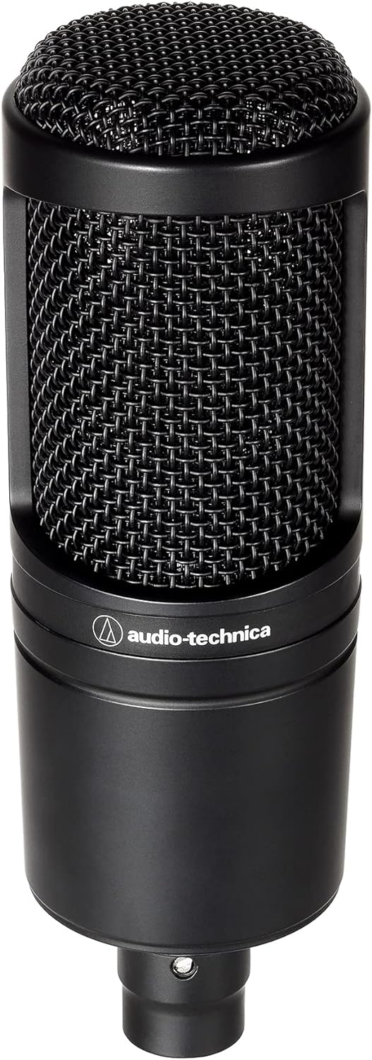 Audio-Technica AT2020 Kondensatormikrofon mit Nierencharakteristik (XLR Anschluss) für Voiceover, Po