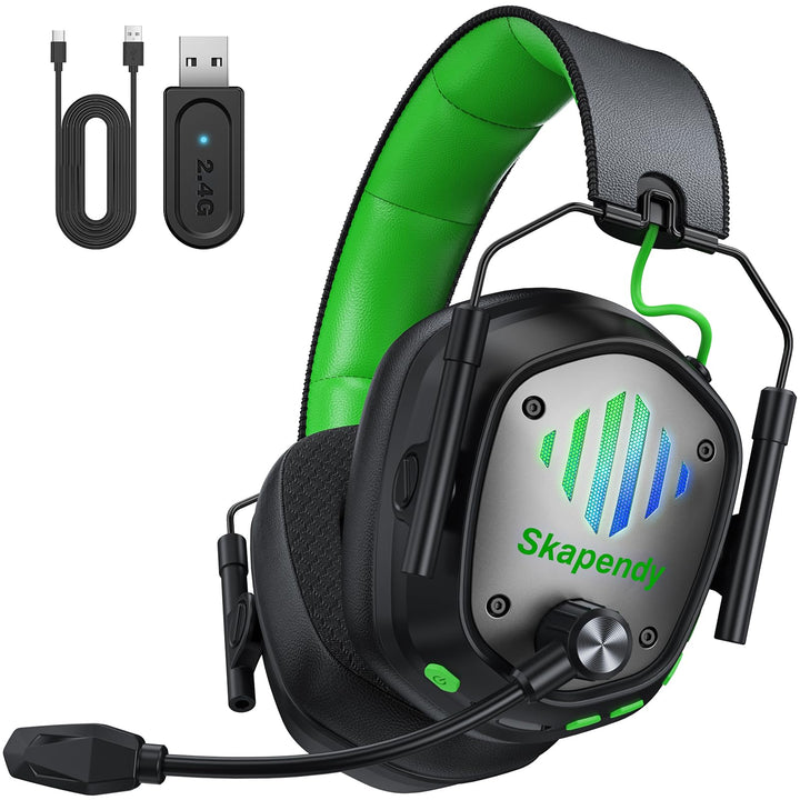 VK81 Gaming Headset, 2.4GHz+BT(≤20ms), 3D Surround Sound Wireless Headset Mit ENC Noise Cancelling M