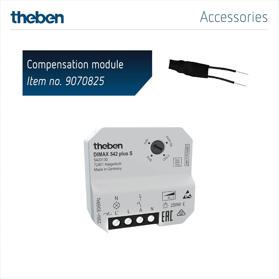 Theben 5420130 DIMAX 542 plus S I Unterputz I Universaldimmer I mit automatischer Lasterkennung I Di