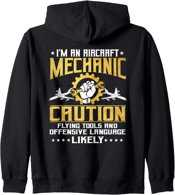 Airplane Mechanic Gift Design On Back Of Clothing Kapuzenjacke