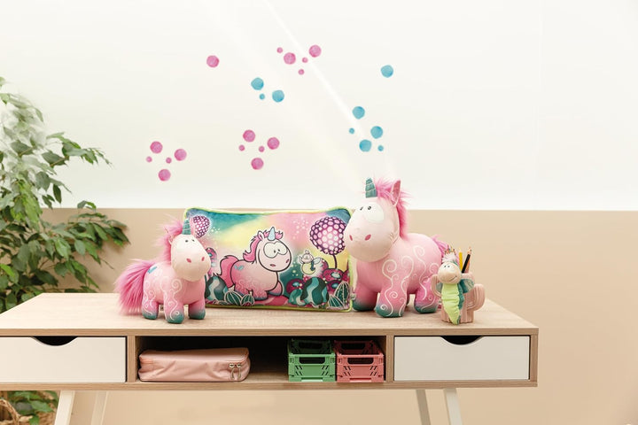 NICI Kuscheltier Einhorn Midnight Floral 22 cm – Stofftier aus weichem Plüsch zum Kuscheln und Spiel
