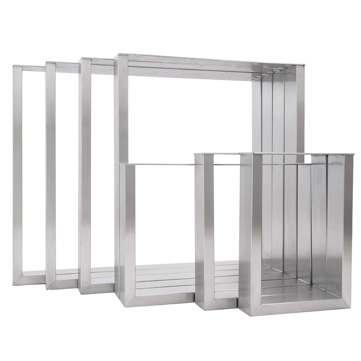 Natural Goods Berlin 2X Tisch-Gestell RECHTECK Edel-Stahl | Einfache Montage | Tisch-Beine aus Metal