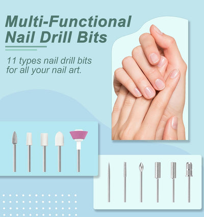 Nagelfräser für Gelnägel, Auriox Kabellos Maniküre Pediküre Set Elektrische Nagelfeile, Fräser für G