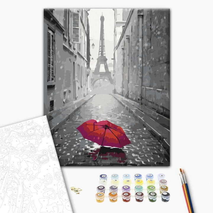 murando - Malen nach Zahlen Paris 40x60 cm Malset mit Holzrahmen auf Leinwand für Erwachsene Kinder