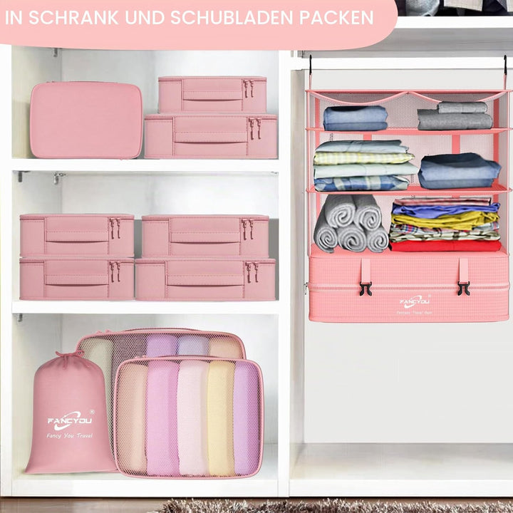 Koffer Organizer Hängende Verpackung Würfel Tragbare Schrank Regale Kompressive Reisegepäck Essentia