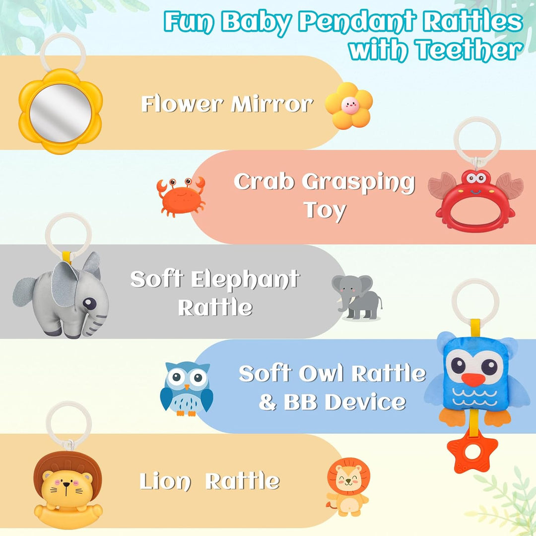 nicknack Spielmatte für Baby mit Klavier, Musik & Lichtern – Spielbogen, Tummy Time Activity Center