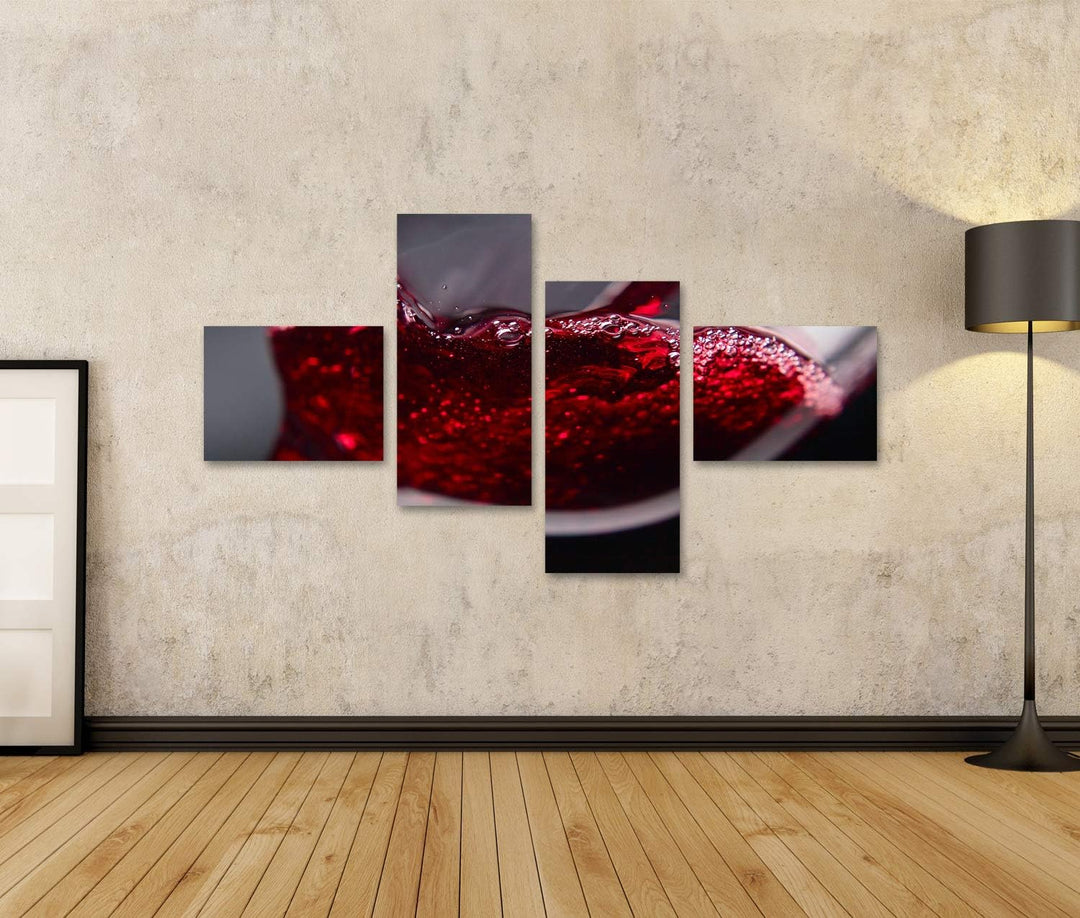 islandburner Bild auf Leinwand Rotwein Im Weinglas Auf Schwarzem Hintergrund Bilder Wandbilder Poste