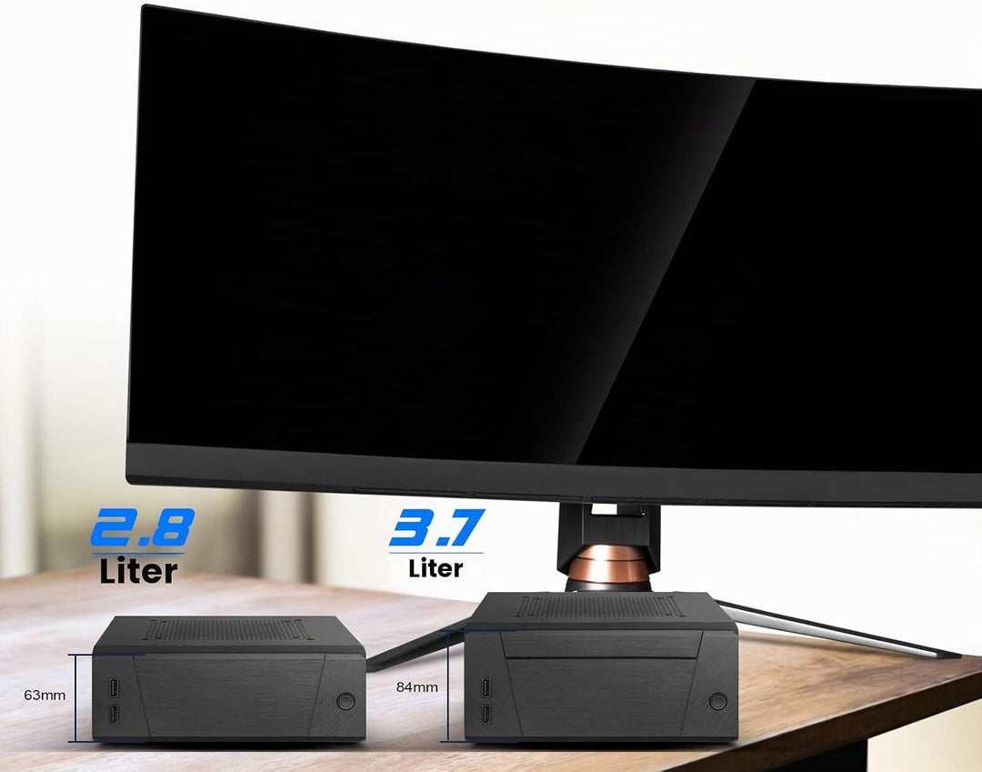 SilverStone Technology SST-ML10B - Milo Mini-ITX kompaktes HTPC Desktop Gehäuse, modulares Design, I