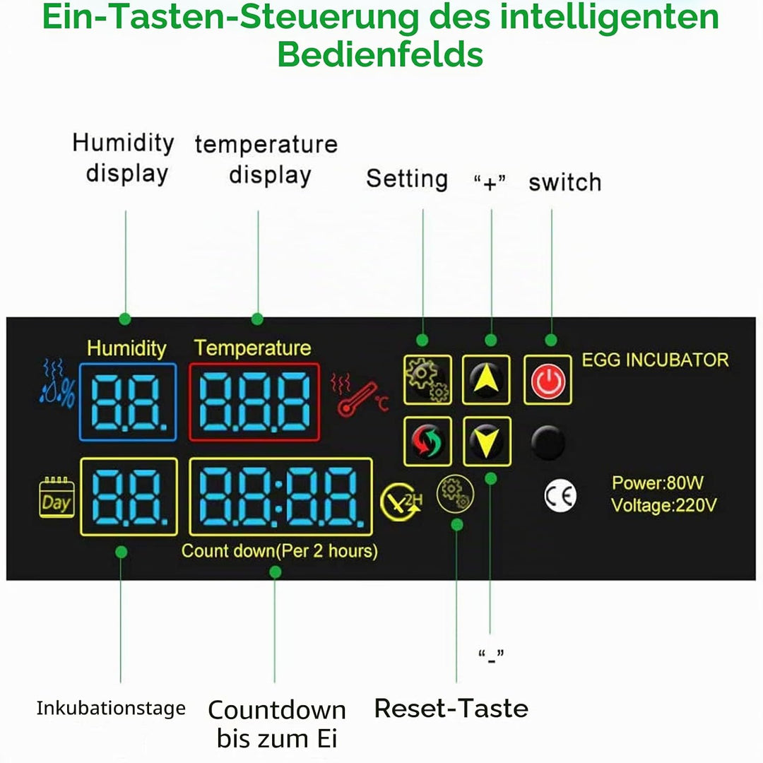 YALIKESI DIY Mini-Inkubator Controller Set Digital Temperatur und Feuchtigkeitsregler für Geflügelei