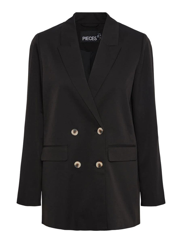 PIECES Damen Pcthelma Ls Oversize Blazer Noos Blazer XL Schwarz, XL Schwarz