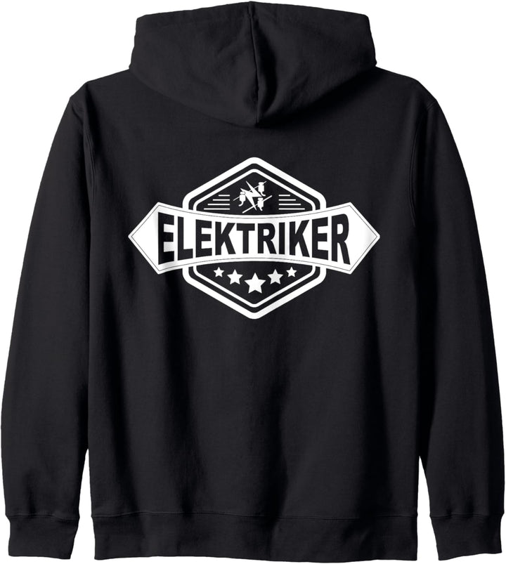 Elektriker Zeichen mit traditionellem Zunftwappen Kapuzenjacke