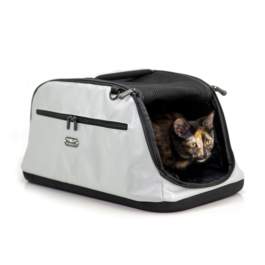 Sleepypod Air Haustier-Flug-Reisetasche, Glacier Silver, 1 Stück (1er Pack) glacier silver L 56 x B