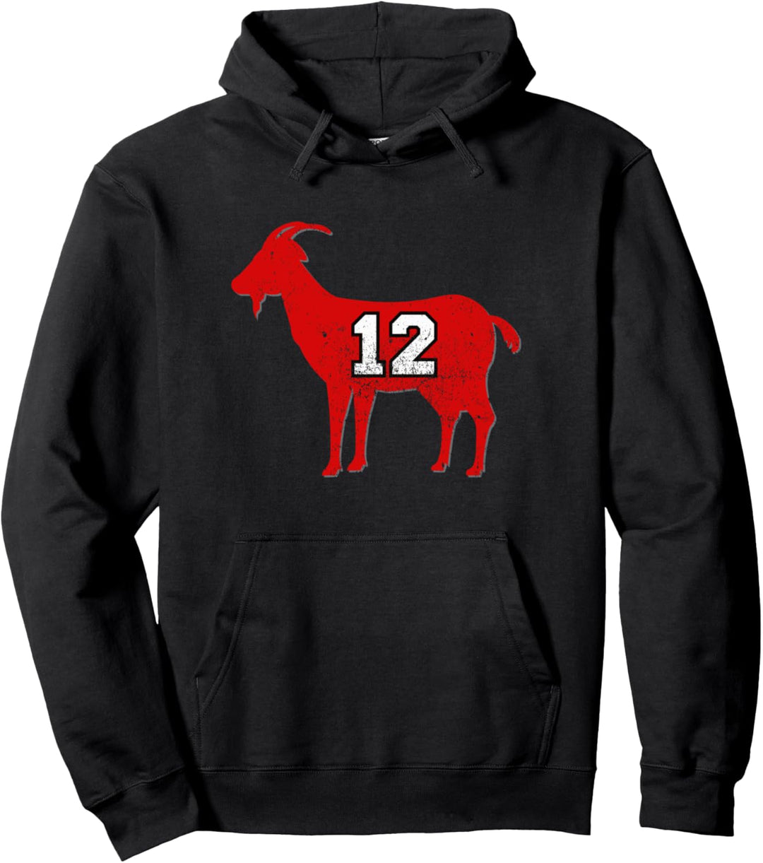 Weinlese Distressed ZIEGE 12 Pullover Hoodie