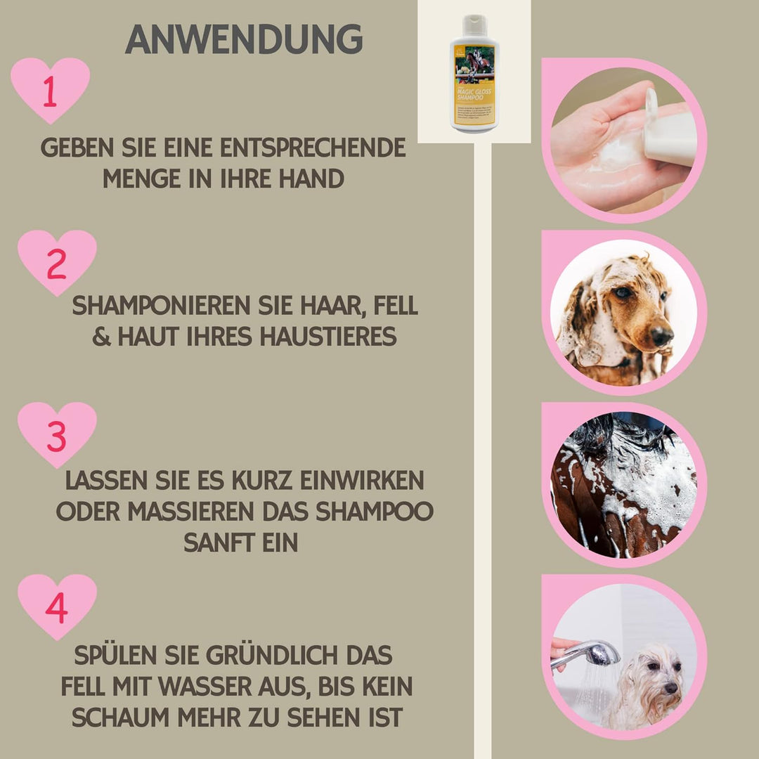 Shampoo für Hunde Pferde Kanister I Hundeshampoo Pferdeshampoo mit Kamille mildes Pferde Shampoo ph