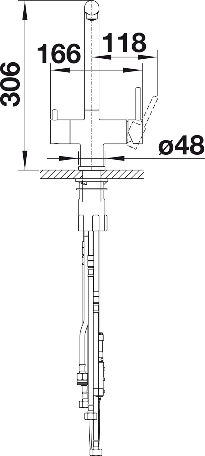Blanco Fontas S II - Küchenarmatur mit ausziehbarer Brause und Filterfunktion, Anthrazit 525200