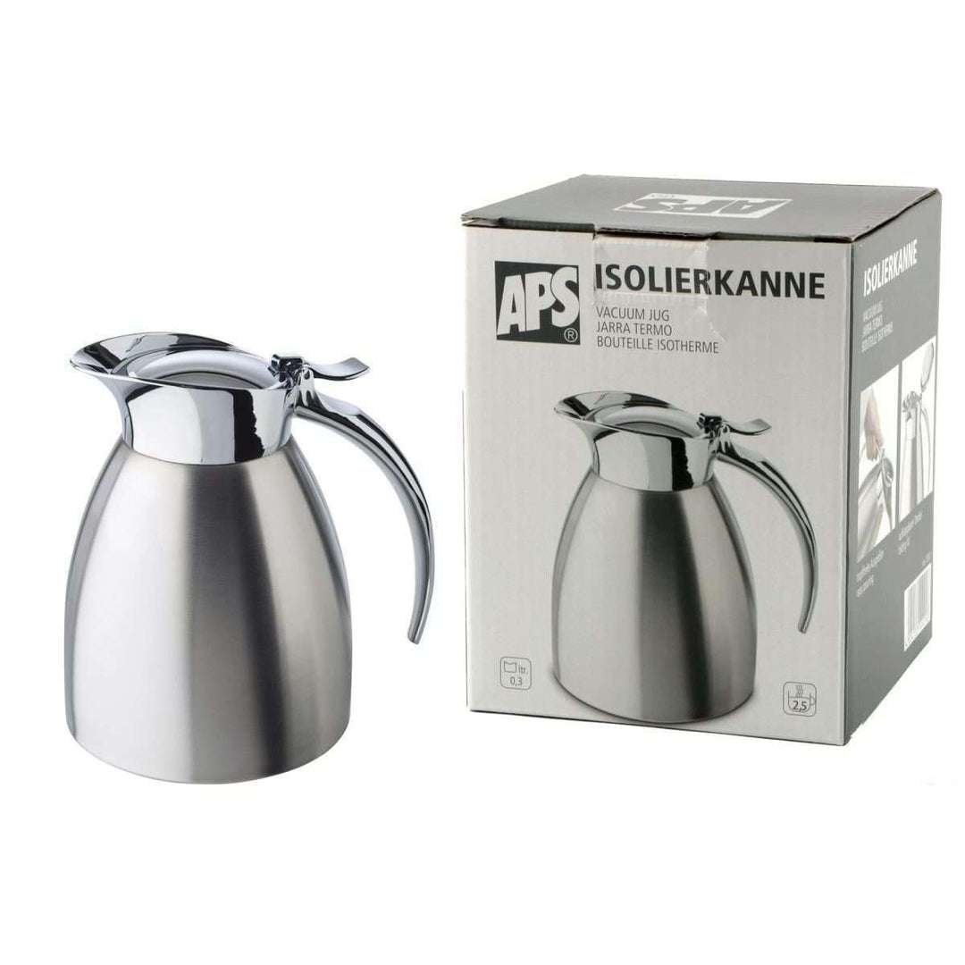 APS Isolierkanne „Advanced“, Kaffeekanne für alle gängigen Kaffeeautomaten, doppelwandiger Edelstahl