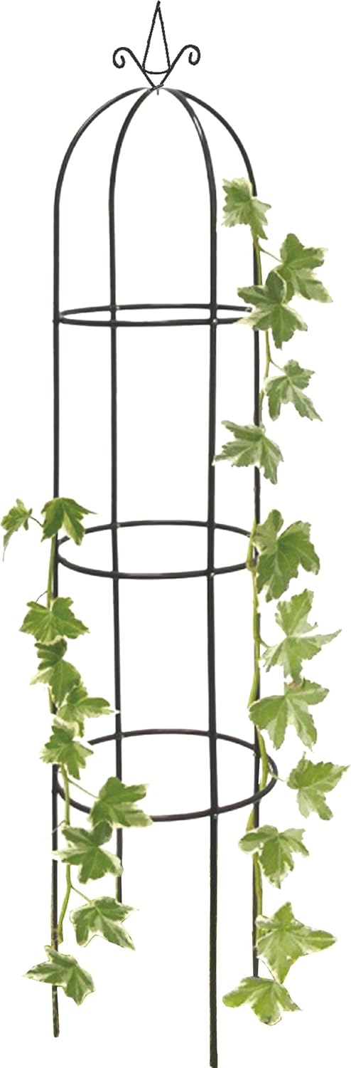 rg-vertrieb 2X Rosenturm Rankhilfe Rankgitter Rosensäule Metall Pergola Obelisk Säule 190cm Set