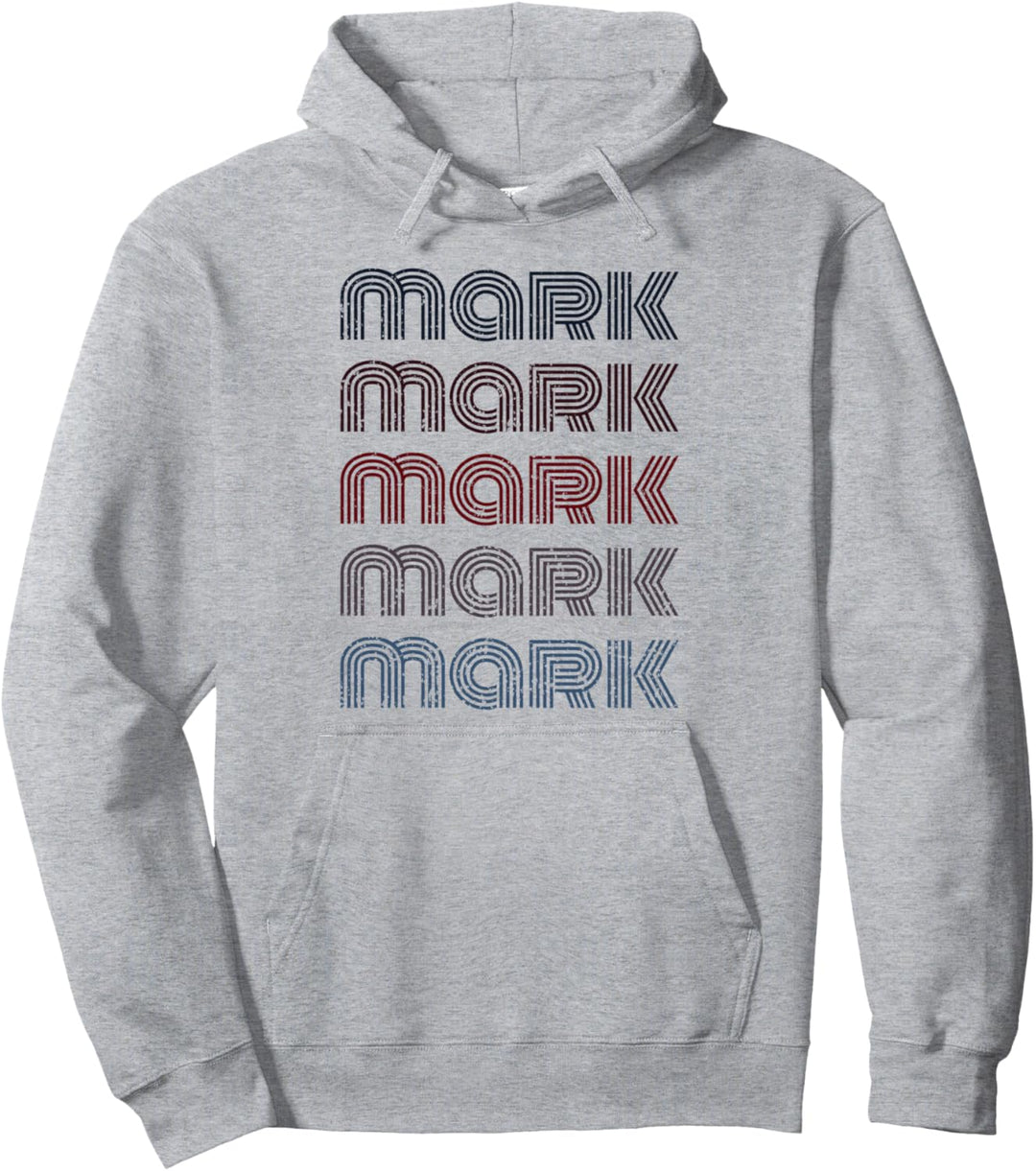 70er Jahre Vintage Personalisierte Vorname Mark Pullover Hoodie