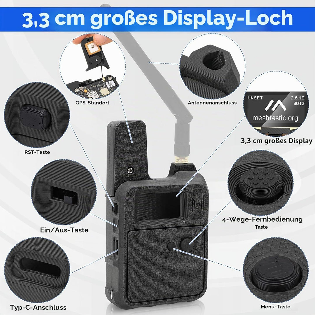 Gehäuse für Wio Tracker L1 Entwicklungsplatine Geräteset – 3000 mAh Akku GPS-Modul Antenne All-in-Ge