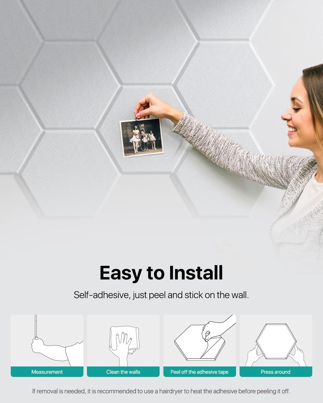 Hexagon Akustikplatten Selbstklebend Soundsbay 12 Stück Schallschutzplatten Hohe Dichte Akustik Pane
