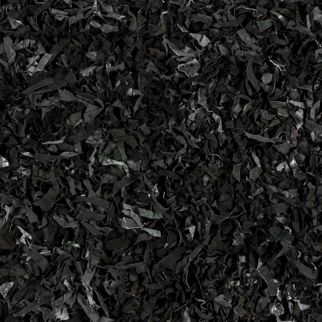 Homescapes runder Lederteppich Dallas (150cm), Fransenteppich aus 100% Echtleder, moderner Shaggy-/H