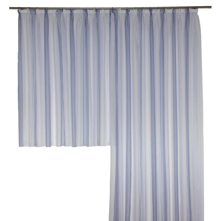 Georg Chr. Wirth Fertig-Store Janika, mit Faltenband und Bleibandabschluss blau, 175X600 CM Blau 175