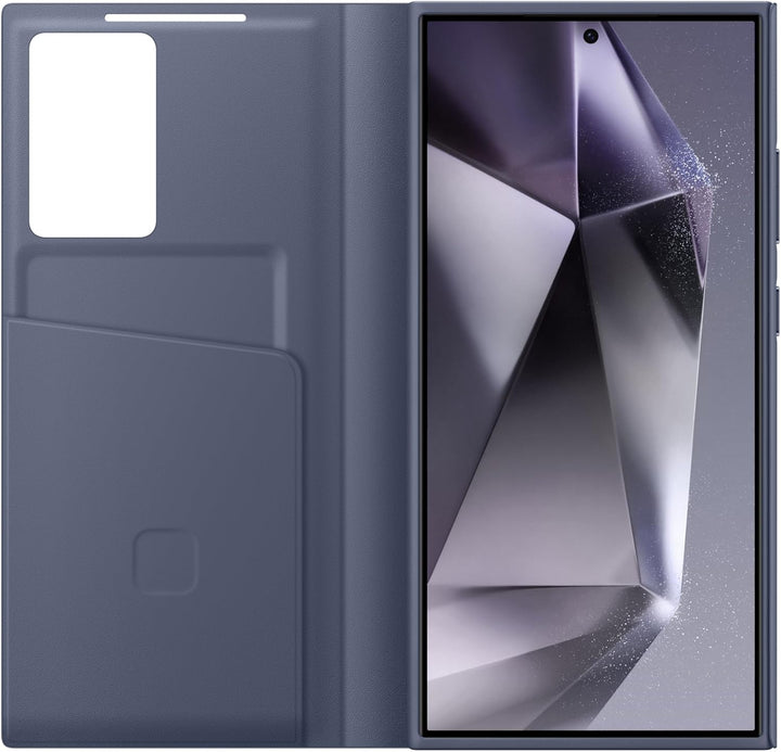 Samsung Smart View Wallet Smartphone Case EF-ZS928 für Galaxy S24 Ultra, Handy-Hülle, Kartenfach, Si