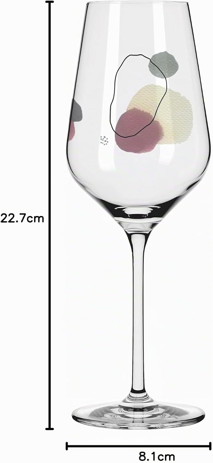 RITZENHOFF 3611002 Weissweinglas 300 ml – Serie Sommerwendtraum Set Nr. 2 – 2 Stück mit Aquarellkrei