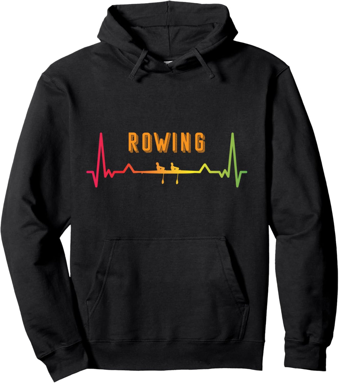 bunte Herzfrequenz für Ruderer Pullover Hoodie