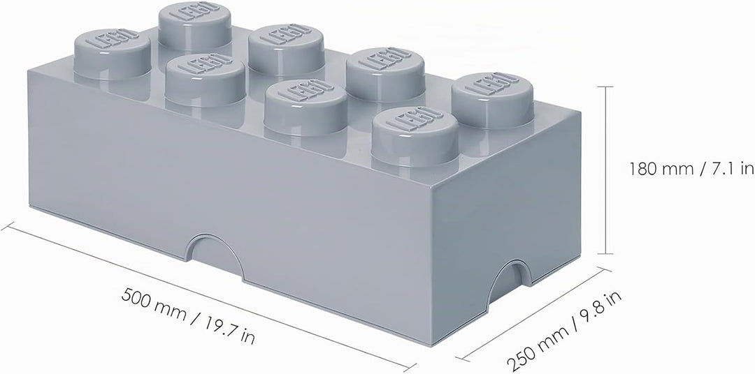 Room Copenhagen 4004 LEGO Aufbewahrungsstein, 8 Noppen, Stapelbare Aufbewahrungsbox, 12 l, grau, 25