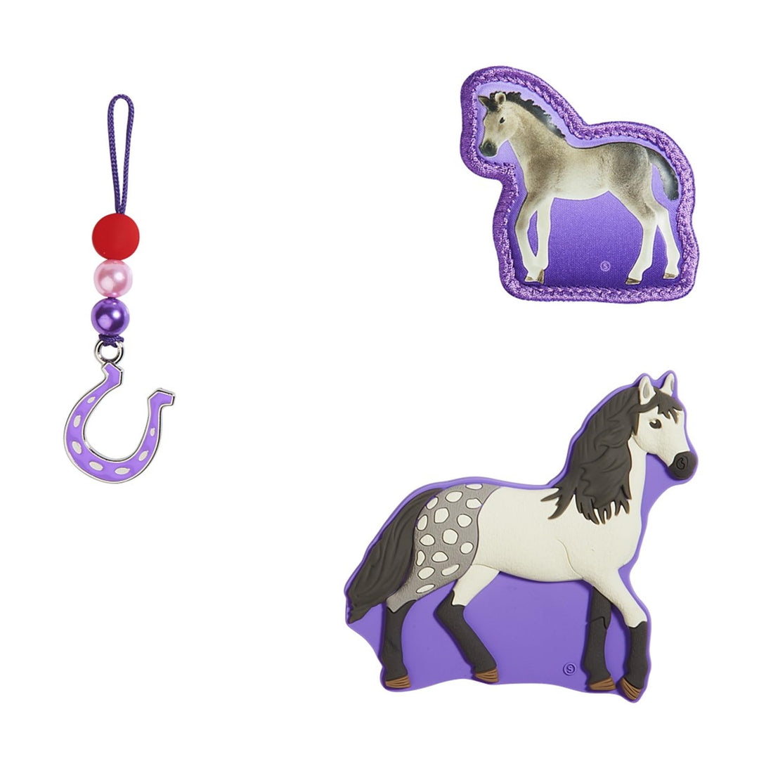Step by Step Magic MAGS Schleich Horse Club, Andalusier, lila, 3-TLG, 2 Magnet-Applikationen & 1 Anh