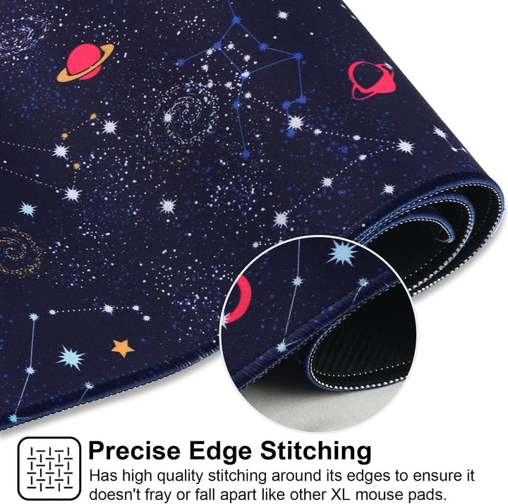 Gaming-Mausmatte, Large Mouse Pad Grösse 70x30CM Dicke3MM, Premium-strukturiertes rutschfestes und w