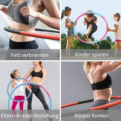 PROIRON Hula Hoop Reifen Erwachsene, Hullahub Reifen mit Gewicht, Hula Hoop Reifen Kinder, 1,2/1,8kg