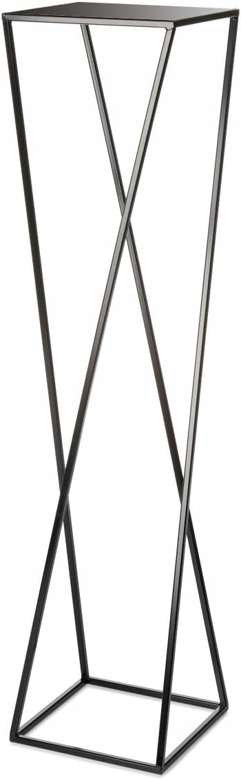 HowHomely Blumenständer Metall Schwarz 100 cm Hoch - Solider und Robuster Blumenhocker Metall - Pfla