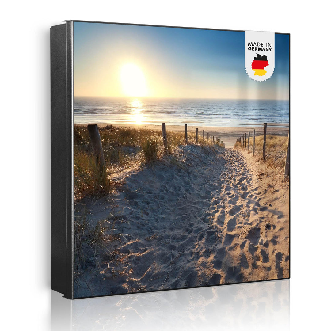 banjado Grosser Schlüsselkasten Glas - Schlüsselbox 30x30cm mit 50 Haken - Schlüsselkasten modern fü