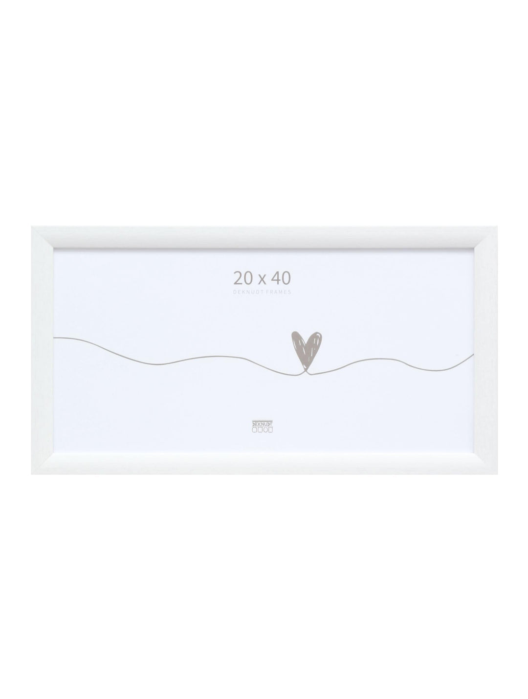 Deknudt Frames S54SF1 Bilderrahmen 20x40 Bilderrahmen Weiss, Maler-Look Holz Fotokader 20x40 1 Foto,