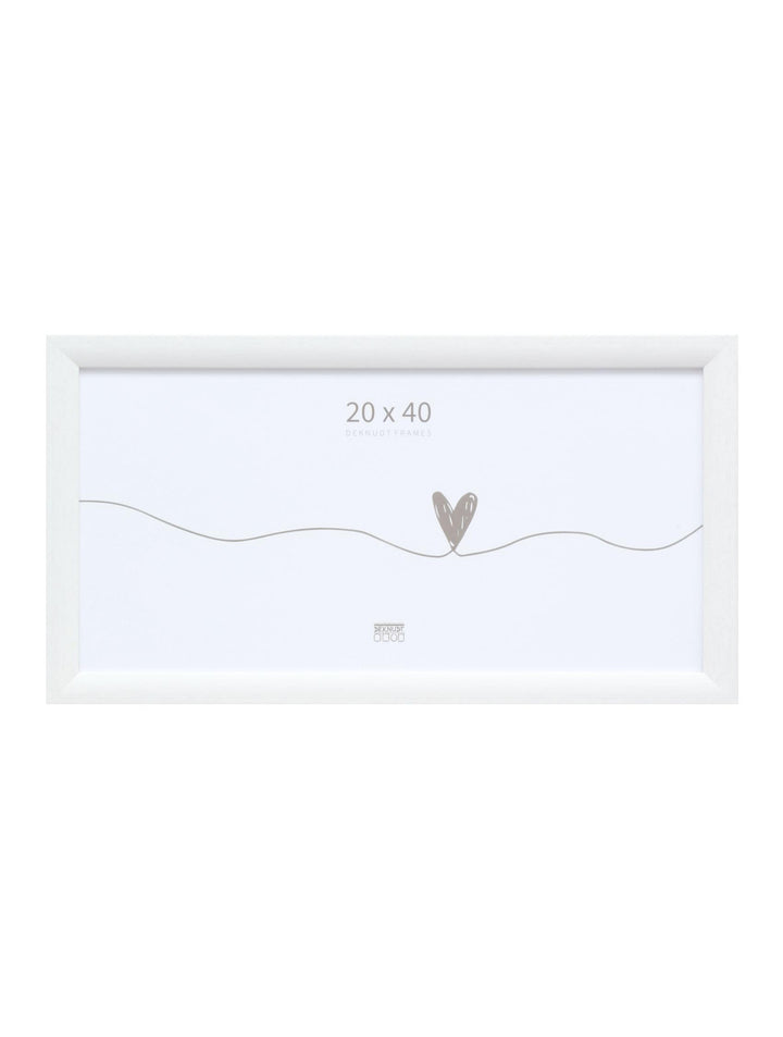 Deknudt Frames S54SF1 Bilderrahmen 20x40 Bilderrahmen Weiss, Maler-Look Holz Fotokader 20x40 1 Foto,