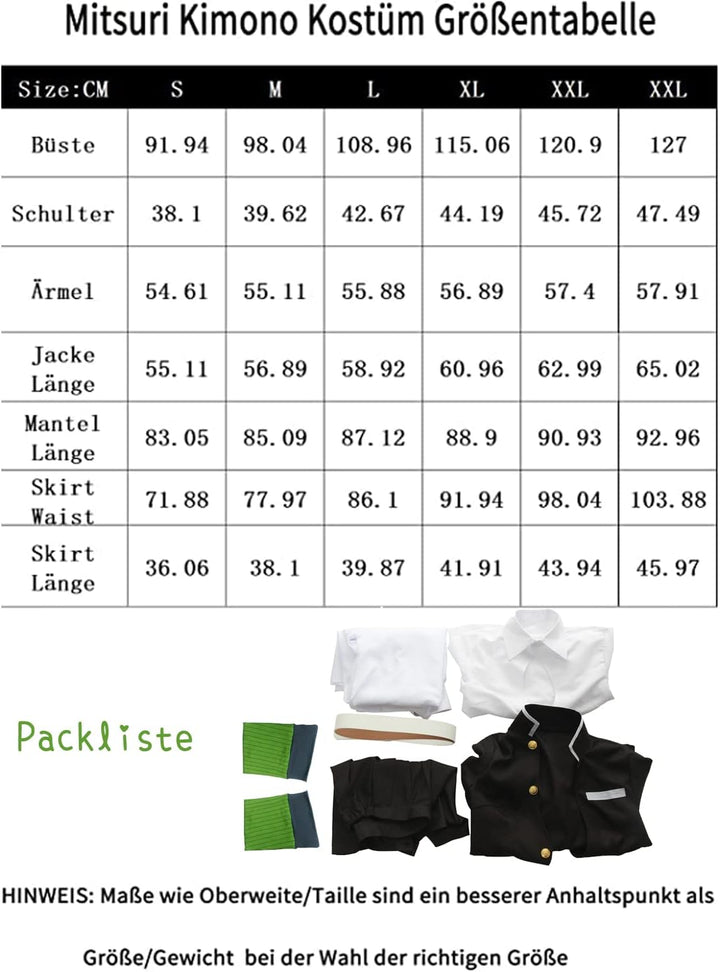 CR ROLECOS Anime Tanjirou Zenitsu Giyuu Cosplay Kostüm für Japanischer cosplay Outfit Halloween Kost