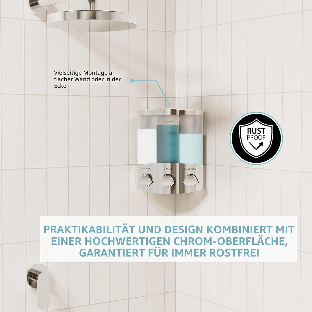 Better Living 76344-1 Spender, Chrom, 3-Chamber Chrome 3-Chamber, Chrome 3-Chamber