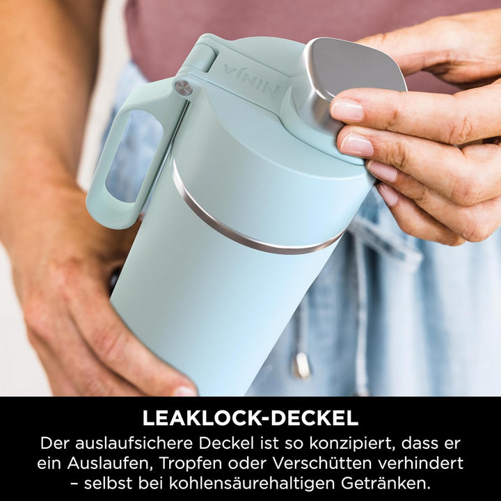 Ninja Thirsti Wasserflasche/Thermobecher to go, 700ml, auslaufsicherer Deckel, für kohlensäurehaltig