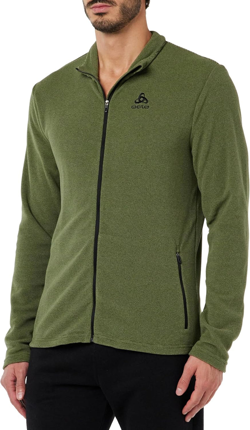 Odlo Herren Hoodyjacke mit Reissverschluss ROY, matte green - deep depths, XXL