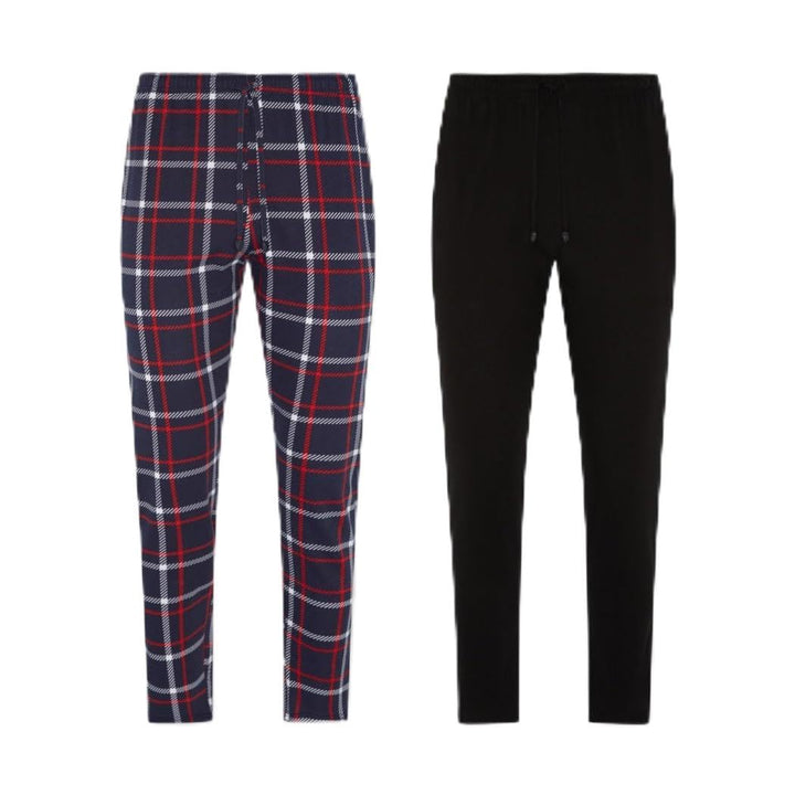 FM London 2er-Pack Pyjama für Herren - Leichte Herren-Pyjamahose, Loungewear und Nachtwäsche - Reich