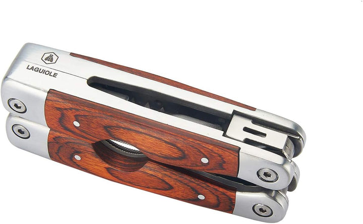 LAGUIOLE - Laguiole 4268486 Edelstahl-Multifunktionszange (8 Funktionen) mit Pakka-Holz-Griff und br